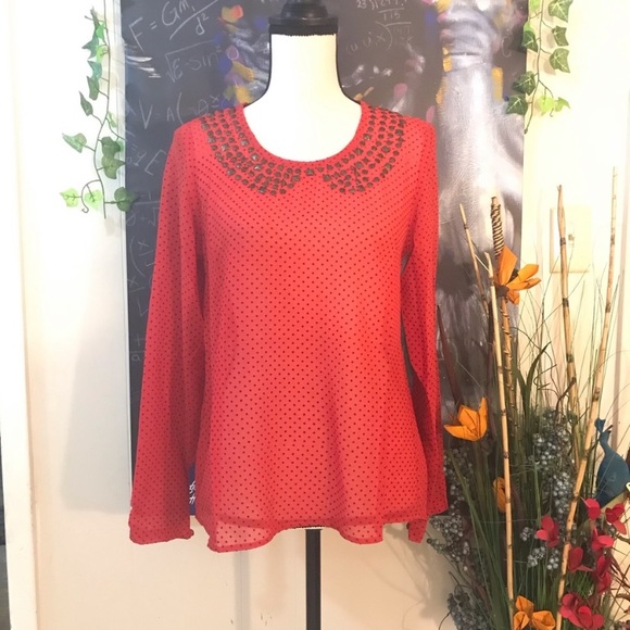 Embellished collar top - Picture 1 of 4